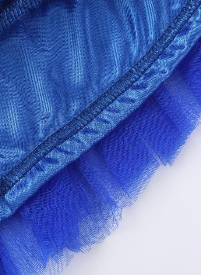 Noomelfish Girls Layered Tutu Skirt Ruffle Tiered Tulle Party Dance Skirt, Royal Blue, Size 9-10 Years - Image 5